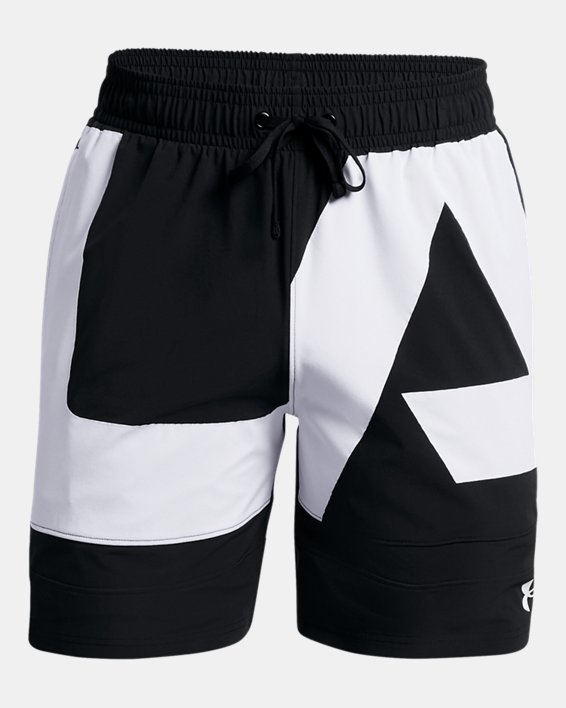 男士UA Baseline Woven短褲, Black, pdpMainDesktop image number 4